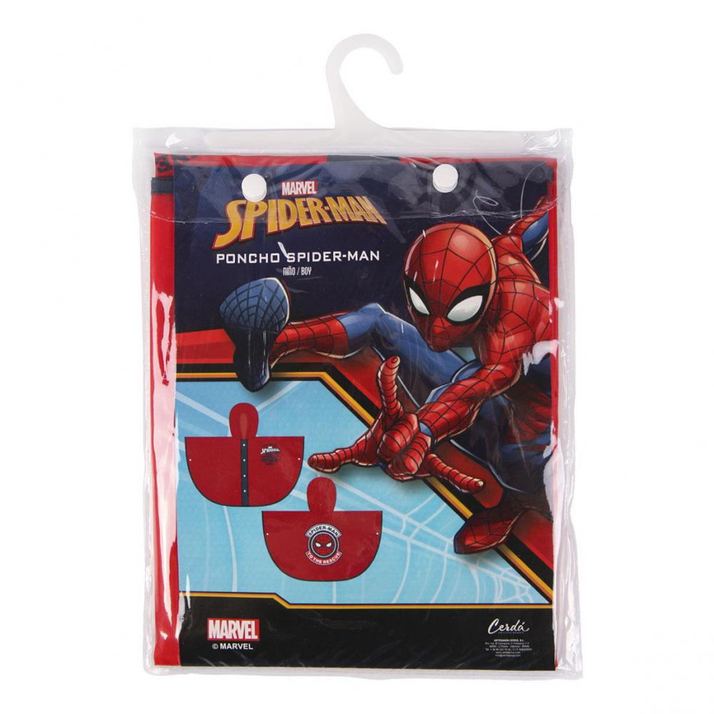 Pelerina de ploaie tip poncho, Spiderman, Rosu, 3 - 4 ani [3]