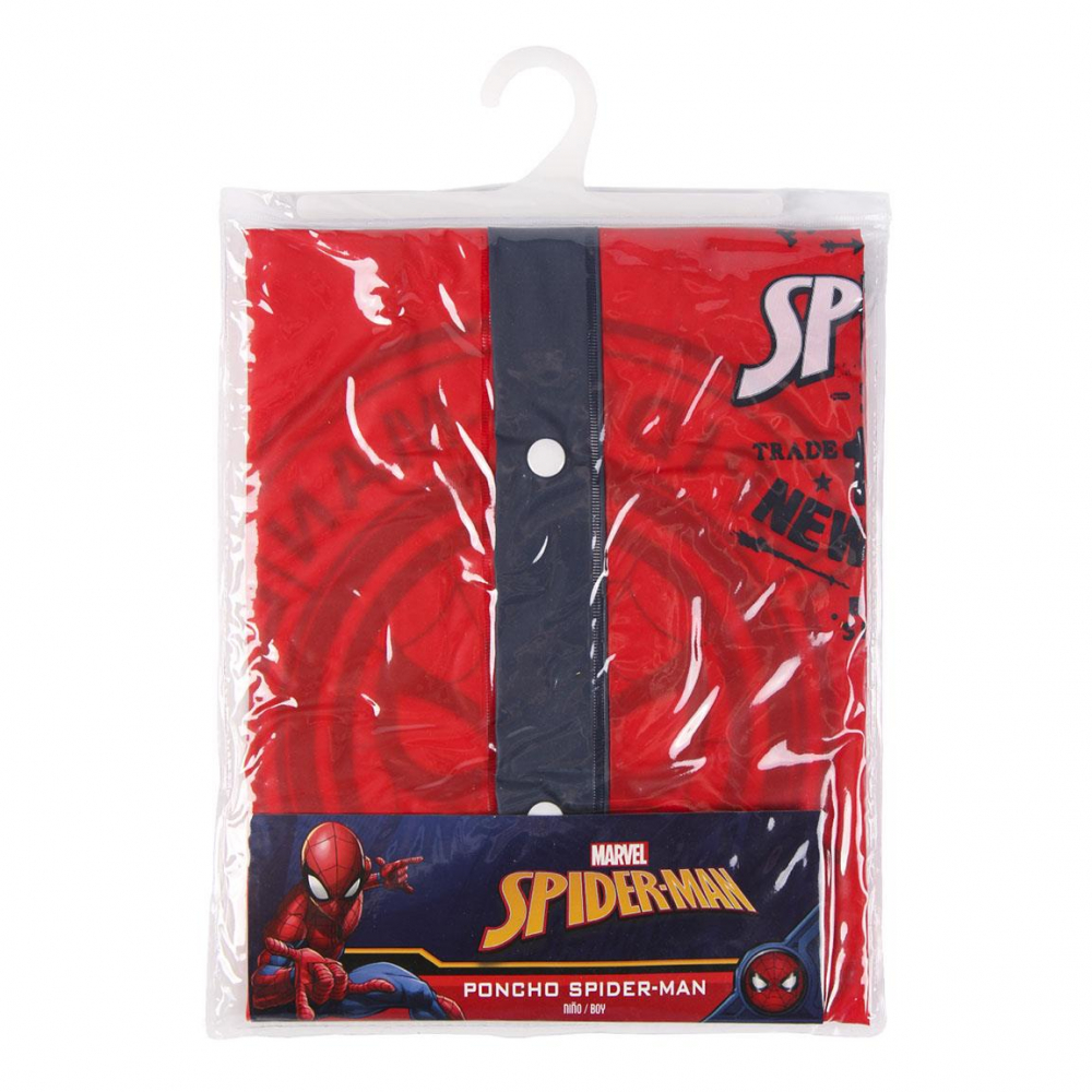 Pelerina de ploaie tip poncho, Spiderman, Rosu, 3 - 4 ani [2]