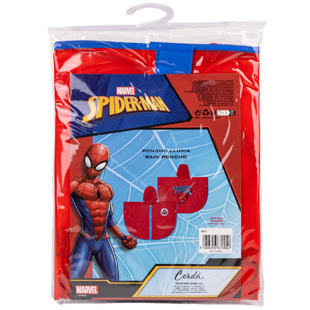 Pelerina de ploaie tip poncho, Spiderman, Rosu, 5 - 6 ani [4]
