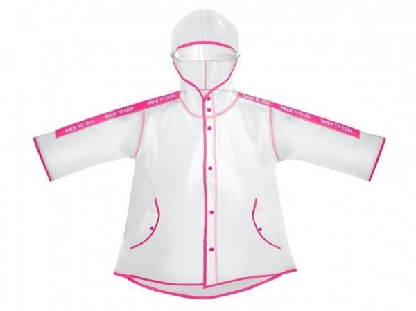 Pelerina Perletti tip Poncho semitransparent cu margini roz pentru fetite [1]