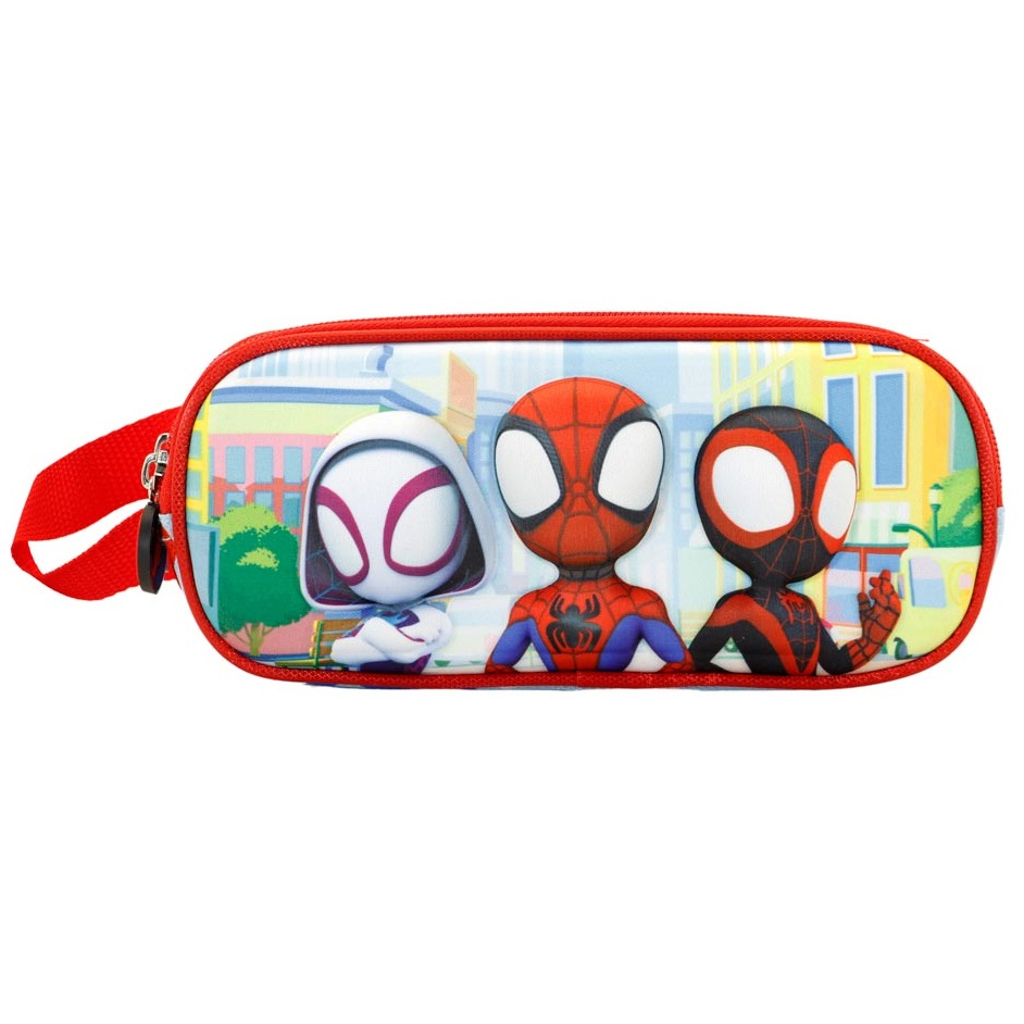 Karactermania-Penar 3D Spiderman Traffic cu 2 compartimente, 22x9.5x8 cm [1]