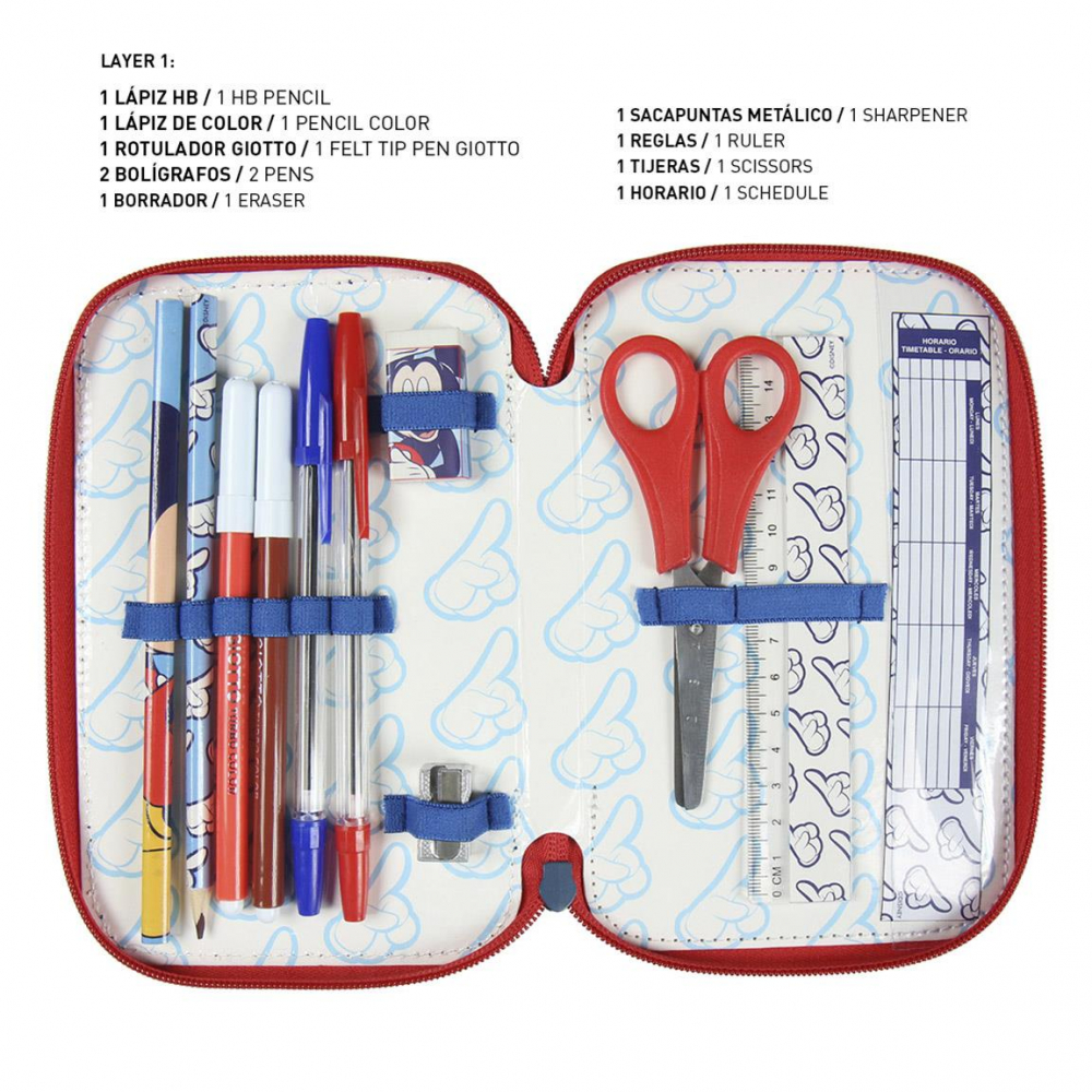 Cerda-Penar echipat Mickey Mouse cu 3 compartimente, 43 piese [5]