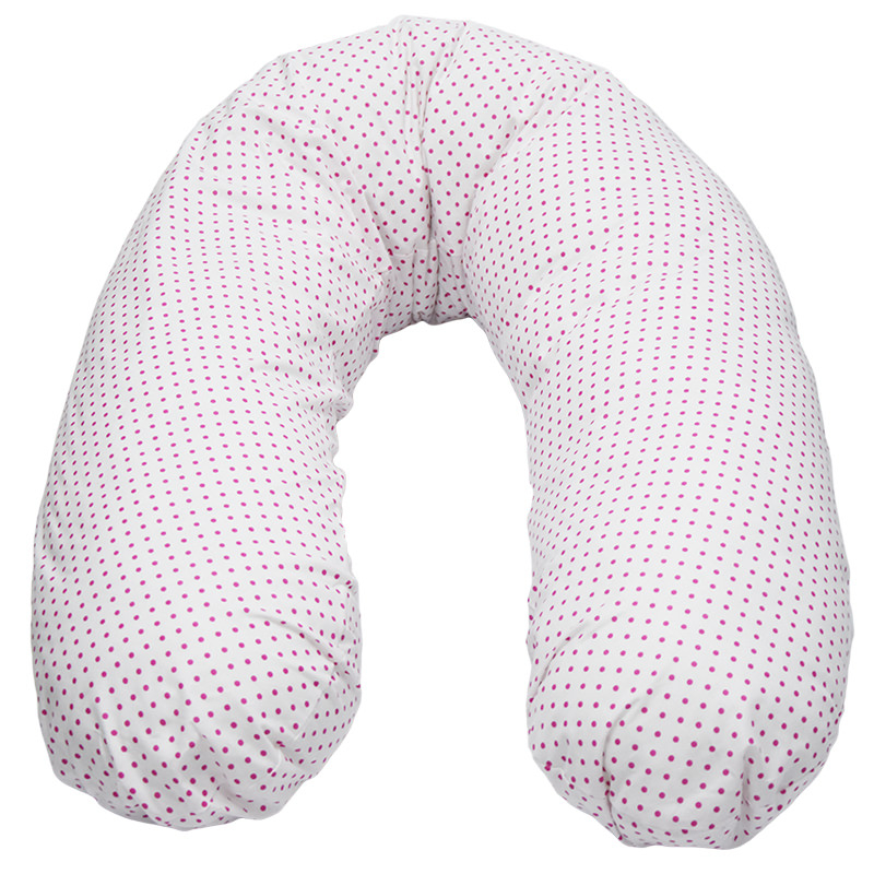 Perna De Alaptat Cu Husa Bumbac Si Umplutura Fibre De Silicon, EKO, 180cm - Fucsia [1]
