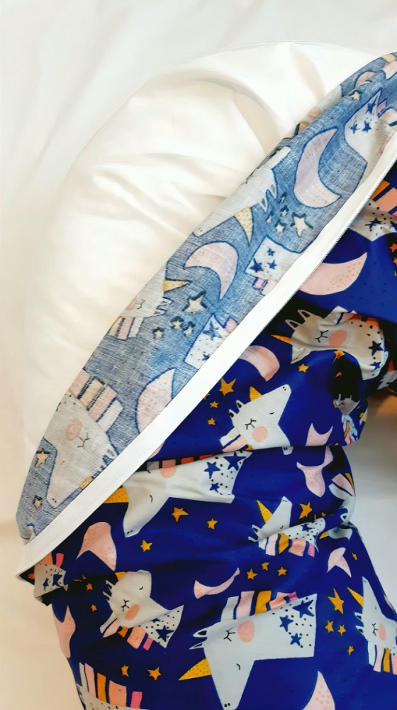Perna pentru alaptare, 100% Bumbac, 60X60 cm, Appekids - Navy [5]