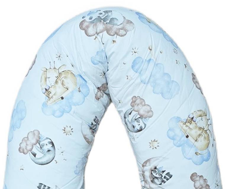 Perna pentru gravida, Fibre din silicon, 180 cm, Appekids - Clouds [2]