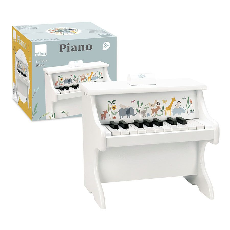 Pian Alb din lemn cu animale - Sarah Betz - Vilac [3]