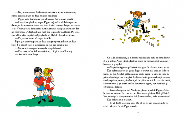 Pippi zokni vásárlás - készítette Astrid Lindgren, illusztrációk: Ingrid Nyman [3]