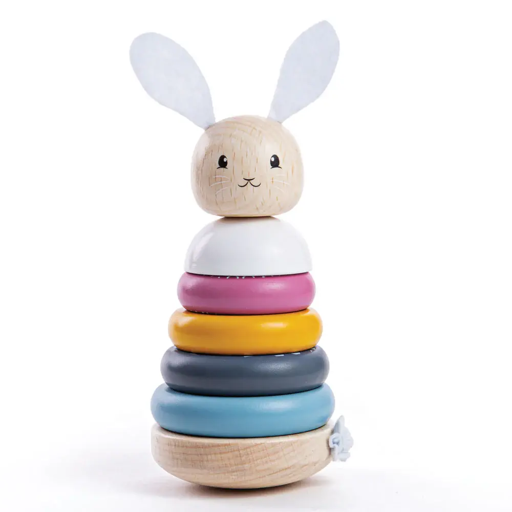 BIGJIGS Toys-Piramida din lemn - Iepuras [1]