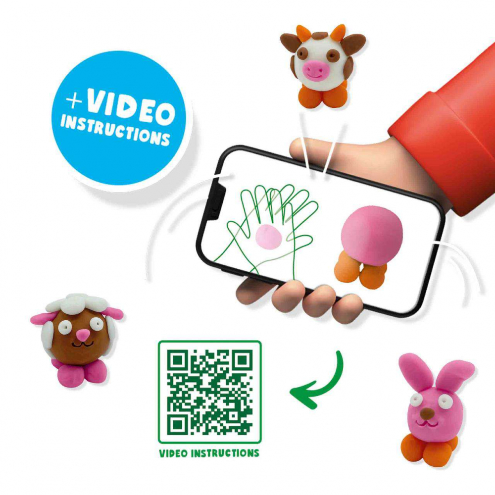 SES Creative-Plastilina Culori Luminoase-Animale Ferma [4]