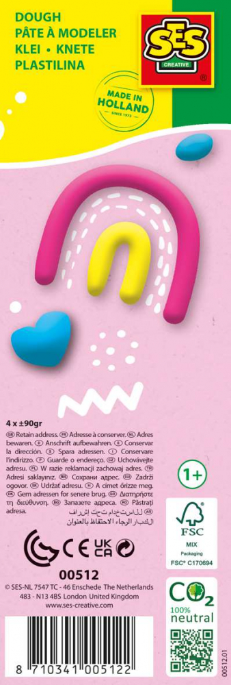 SES Creative-Plastilina Happy 4 Culori [3]