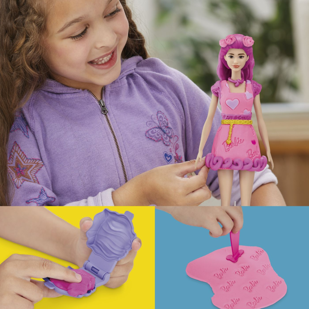 Hasbro-Play Doh Barbie Set Plastelina Inimioare Si Par [4]