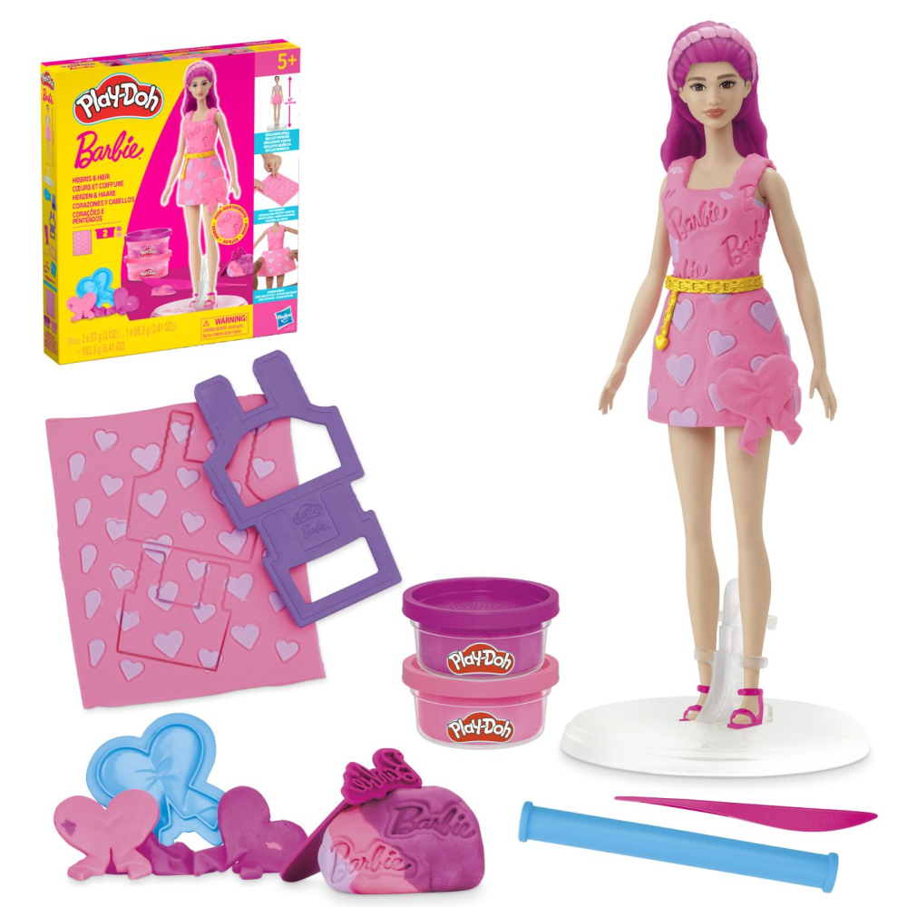 Hasbro-Play Doh Barbie Set Plastelina Inimioare Si Par [2]