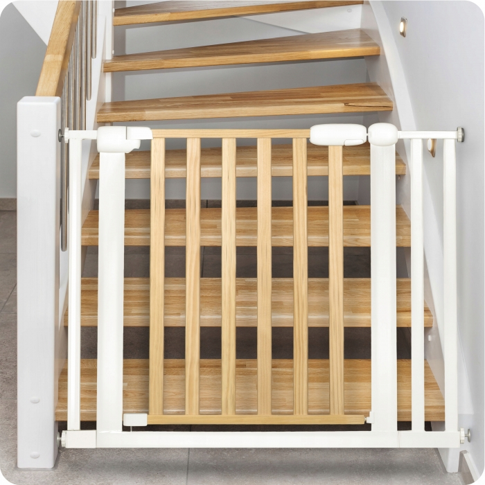 Poarta siguranta 74 - 105 cm Nukido 718500 - Metal + Lemn [3]