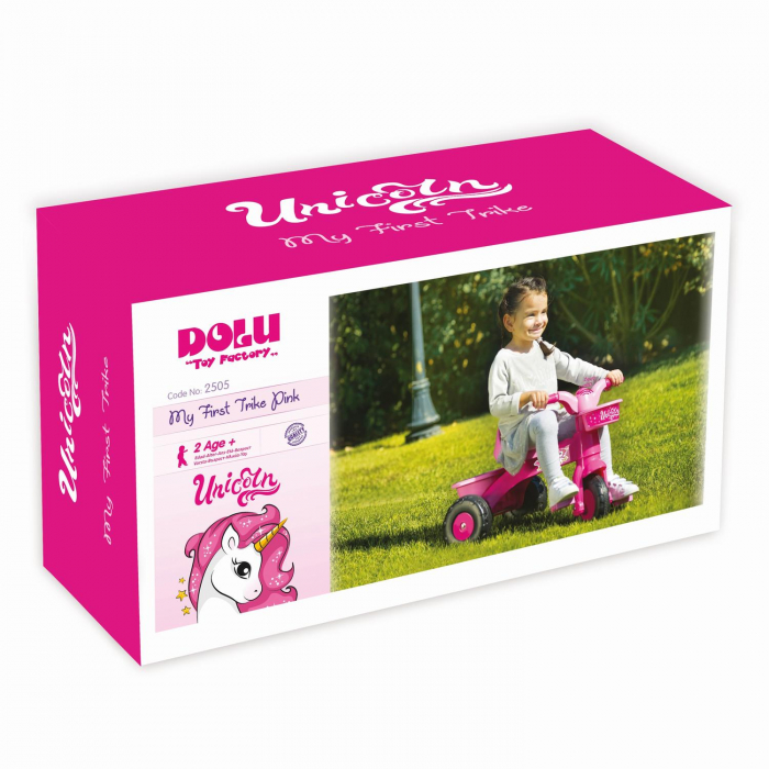 Pachet Prima mea tricicleta si Prima mea masa de studiu roz Unicorn [2]