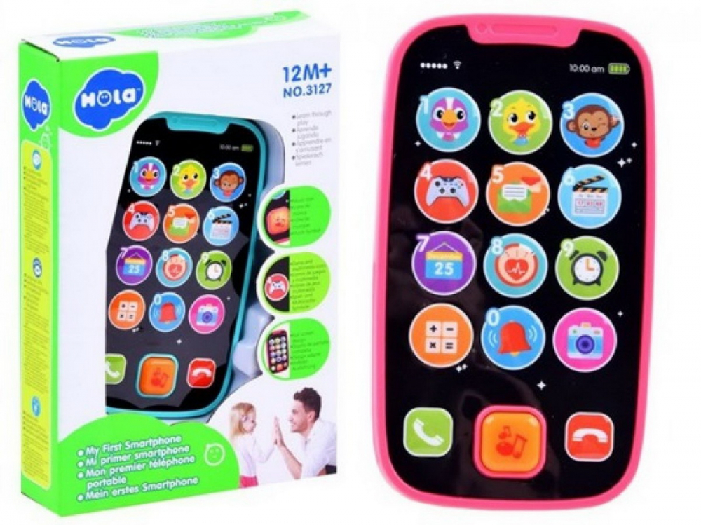 Primul Meu Telefon Smart Roz Cu Muzica Si Lumini [5]