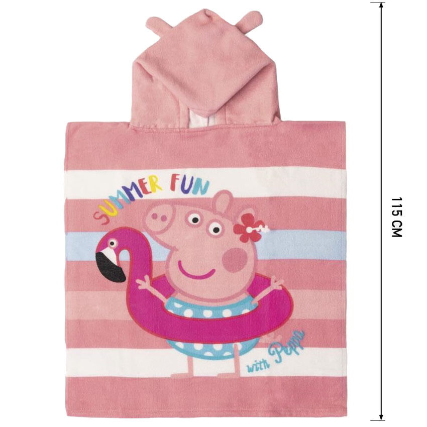 Prosop poncho cu gluga, Peppa Pig Summer Fun, 50 x 115 cm [3]