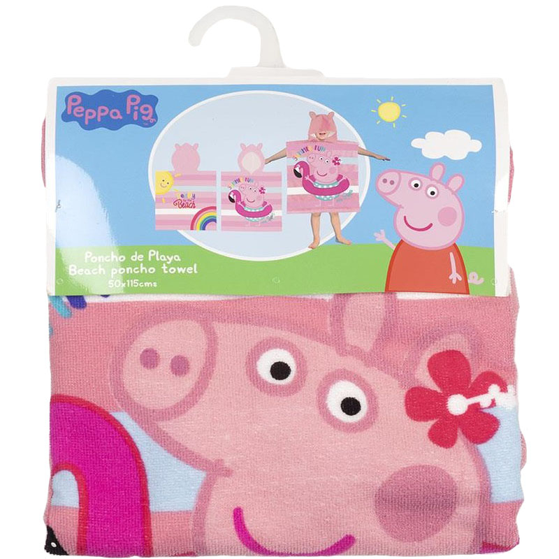 Prosop poncho cu gluga, Peppa Pig Summer Fun, 50 x 115 cm [2]