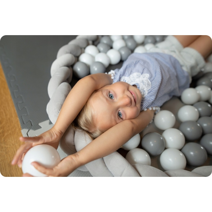 Ricokids-Protectie laterala pentru patut, impletita, 2 m, Ricokids 722003 - Roz [4]