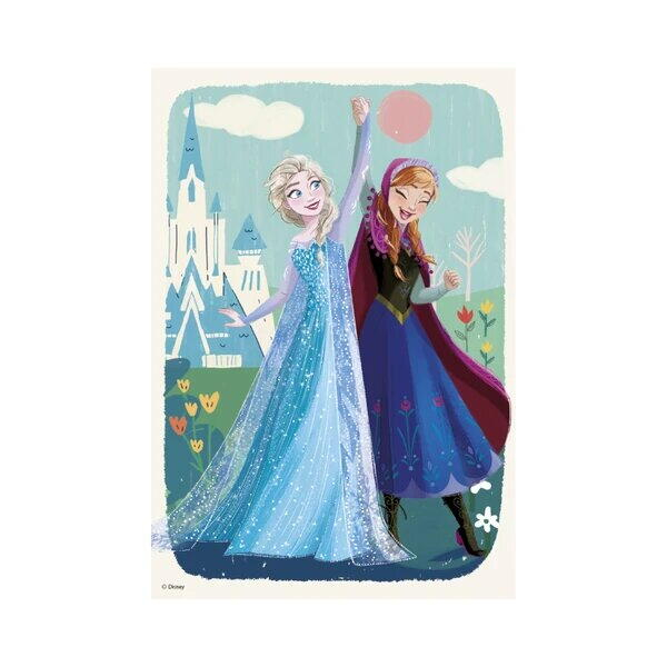 Dino-Puzzle 2 in 1 - Anna si Elsa (2 x 77 piese) [3]