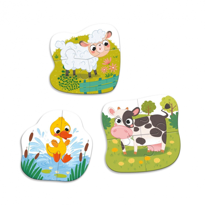 Dodo Puzzle 3 in 1 - Animalutele de la ferma 234 piese  [3]
