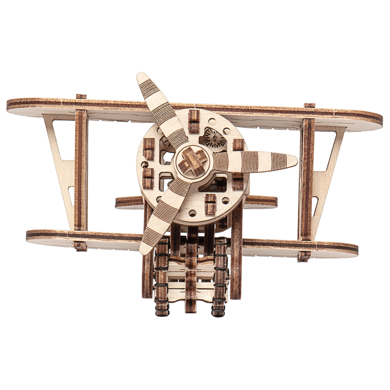 Wooden City-Puzzle 3D Avion - Kit model mecanic [2]