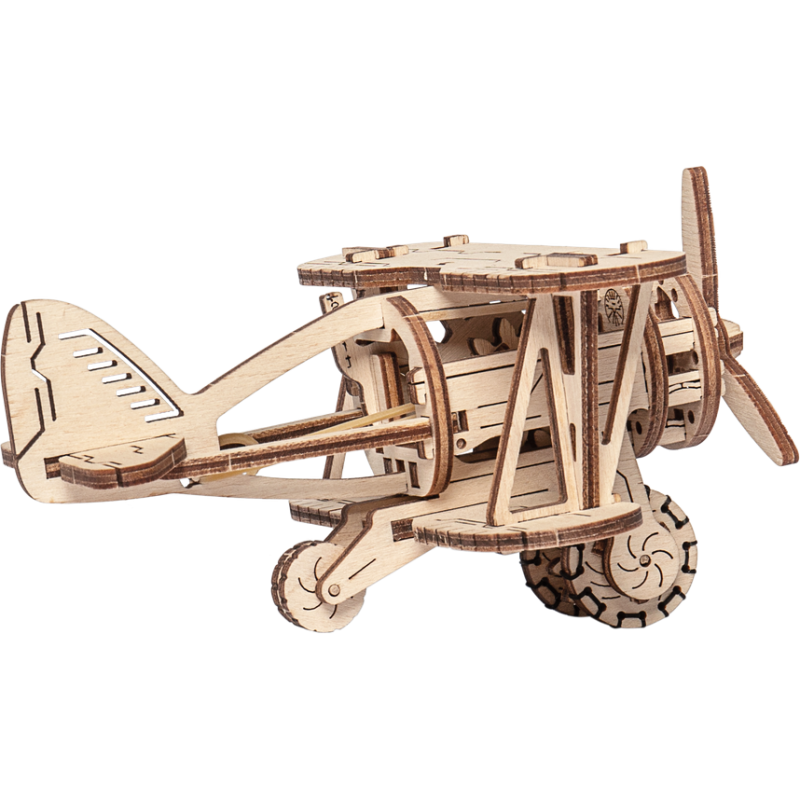Wooden City-Puzzle 3D Avion - Kit model mecanic [5]