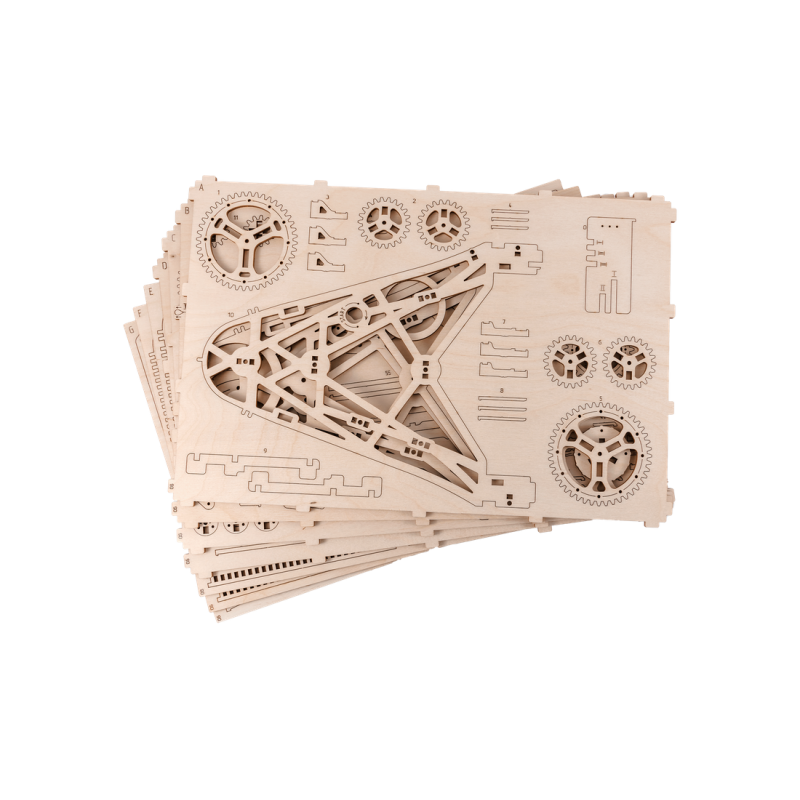 Wooden City-Puzzle 3D Moara - kit model mecanic [8]