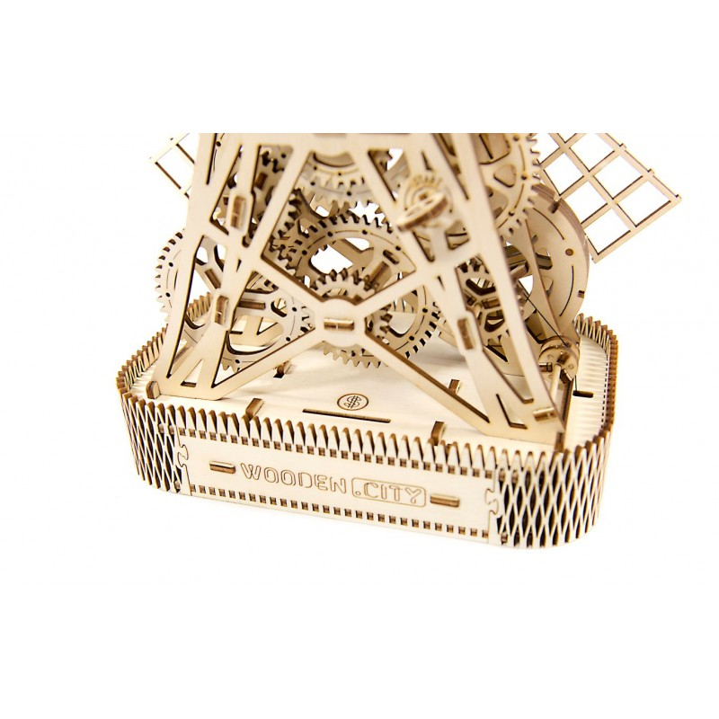 Wooden City-Puzzle 3D Moara - kit model mecanic [6]