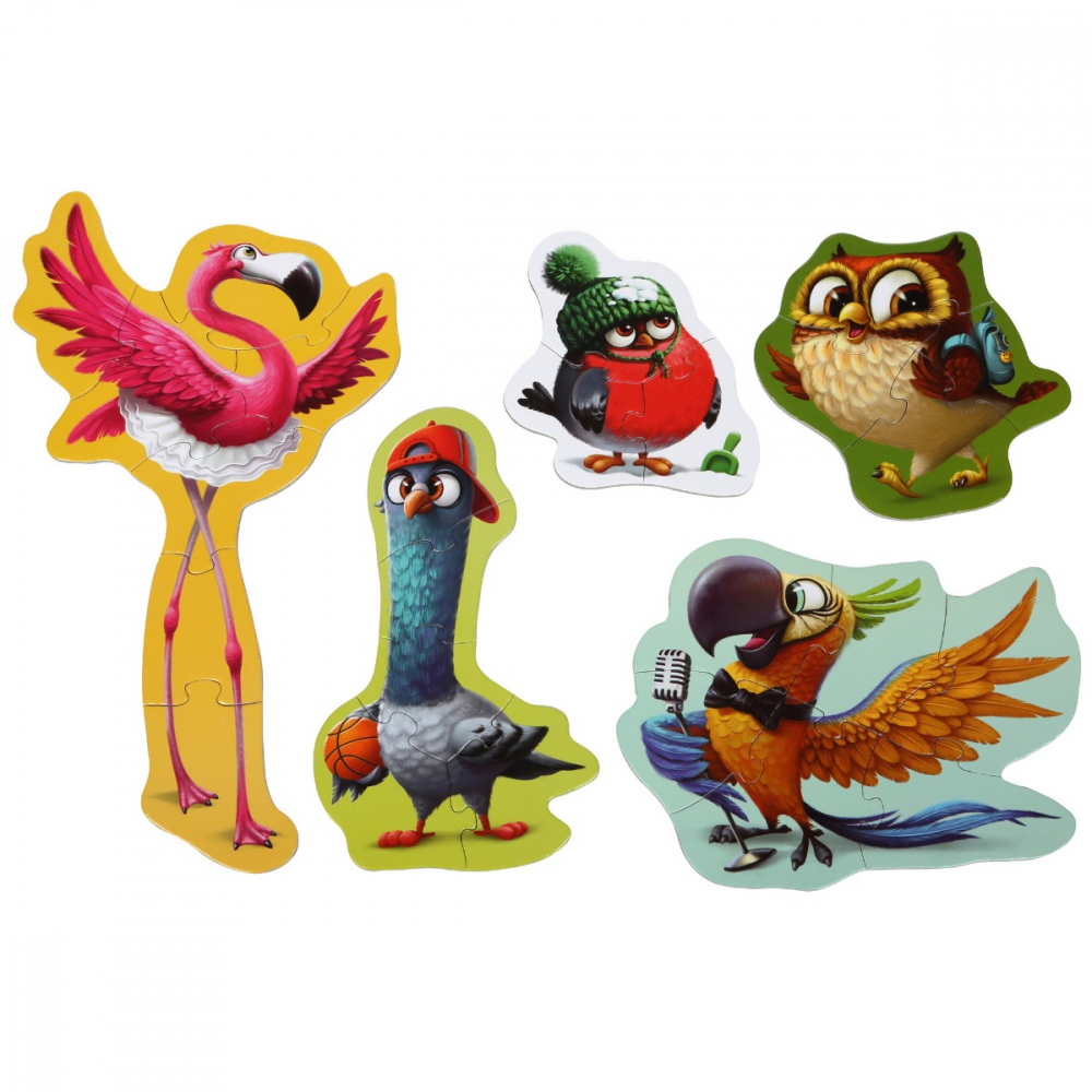 Puzzle, 5 in 1 Cubika, "Birds"   [6]
