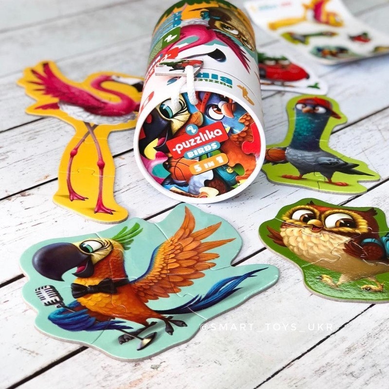 Puzzle, 5 in 1 Cubika, "Birds"   [2]