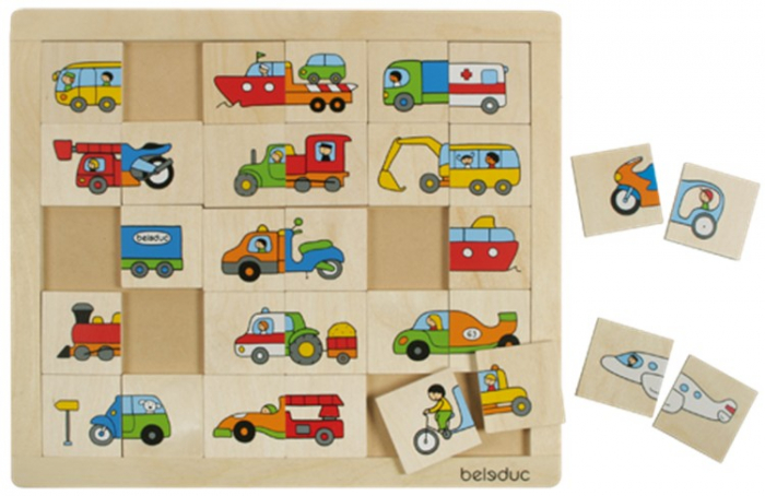 Beleduc Puzzle Amesteca si potriveste Transport [3]