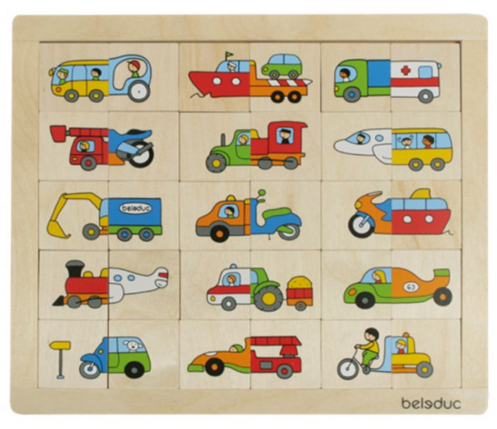 Beleduc Puzzle Amesteca si potriveste Transport [2]
