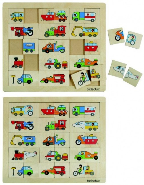 Beleduc Puzzle Amesteca si potriveste Transport [5]