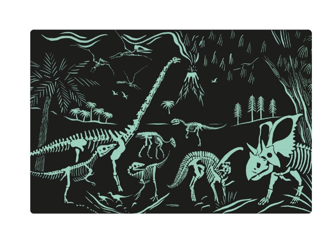 Puzzle care straluceste in intuneric, APLI Kids, 60 de piese, Dinozauri [2]