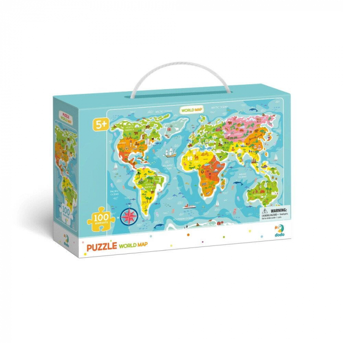 Dodo Puzzle - Continentele lumii 100 piese  [2]