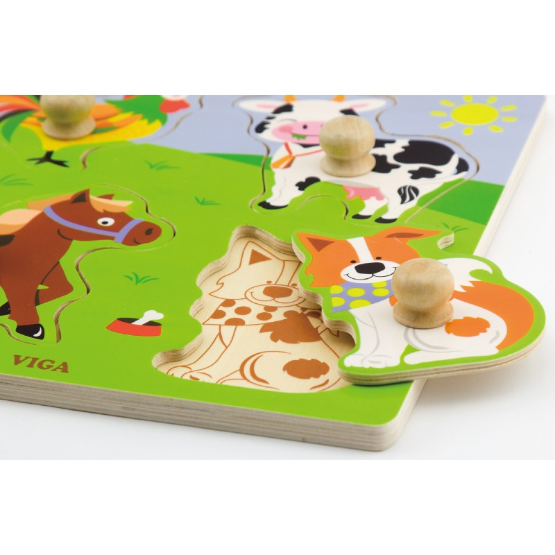 Puzzle cu manere - animale de la ferma [1]