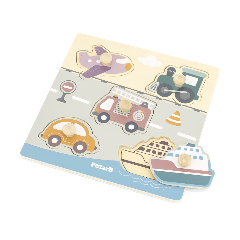 Puzzle cu manere – Transport, PolarB Viga [2]