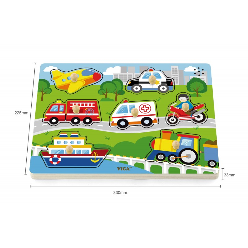 Viga-Puzzle cu sunete - mijloace de transport [5]