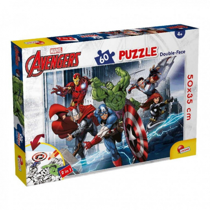 Lisciani Puzzle de colorat - Avengers 60 de piese  [1]