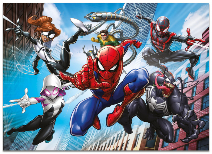 Lisciani Puzzle de colorat maxi - Spiderman 4 x 48 de piese  [2]