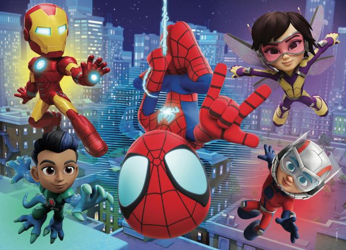Lisciani Puzzle de colorat - Paienjenelul Marvel si prietenii lui uimitori 48 de piese  [2]