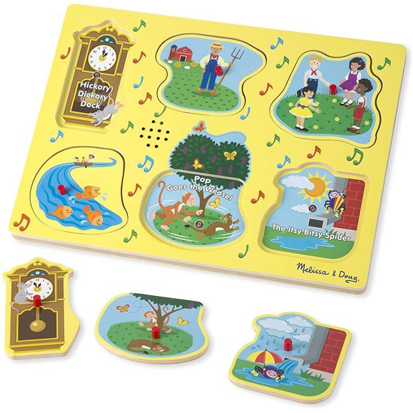 Melissa & Doug Puzzle de lemn cu sunete Cantecele copilariei Melissa & Doug [2]
