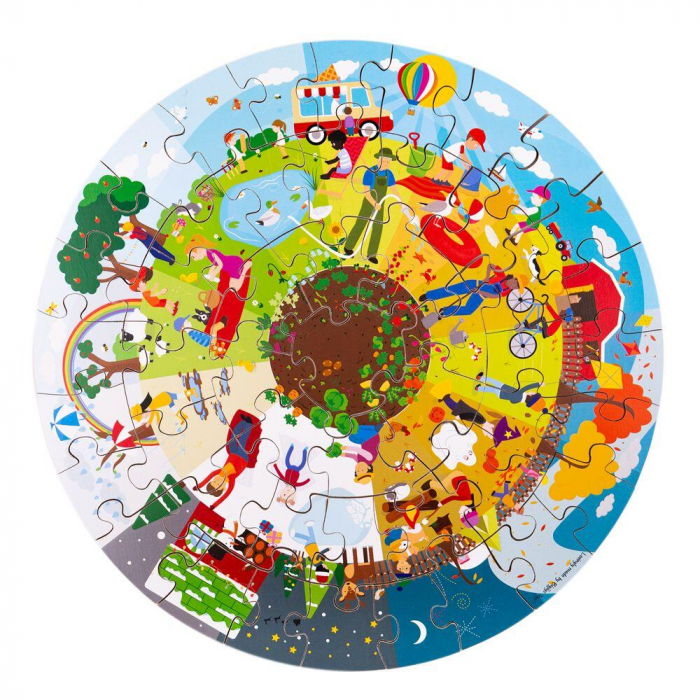 BigJigs-Puzzle de podea circular - Anotimpurile [2]