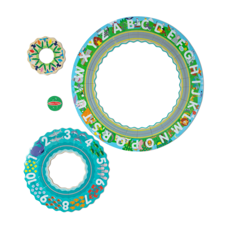 Melissa & Doug-Puzzle de podea circular pentru invatarea numerelor si literelor (limba engleza) Tarmul marii [2]
