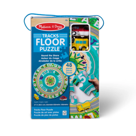 Melissa & Doug-Puzzle de podea circular pentru invatarea numerelor si literelor (limba engleza) Tarmul marii [5]