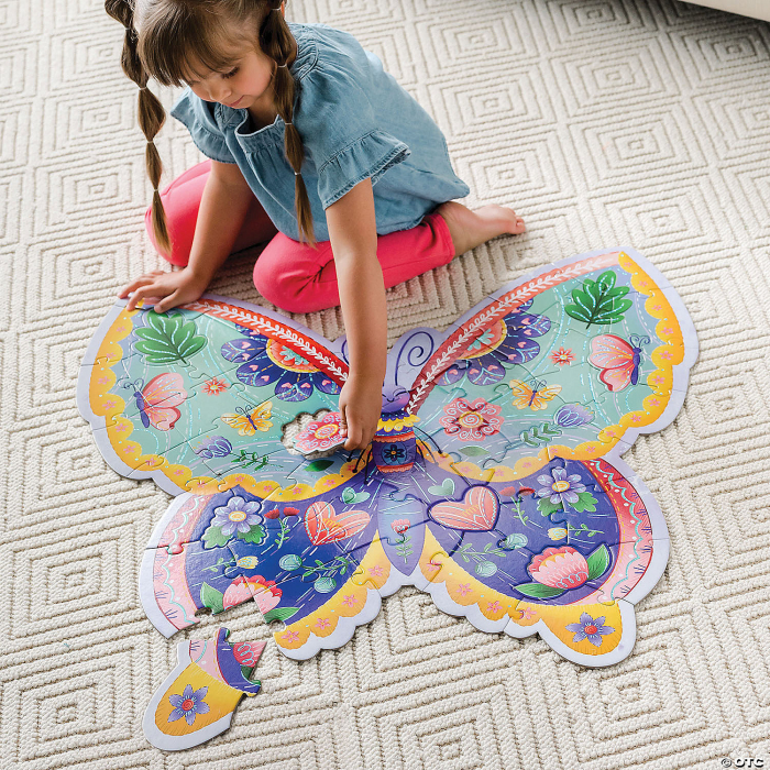 Peaceable Kingdom-Puzzle de podea in forma de fluture Butterfly Floor Puzzle [3]