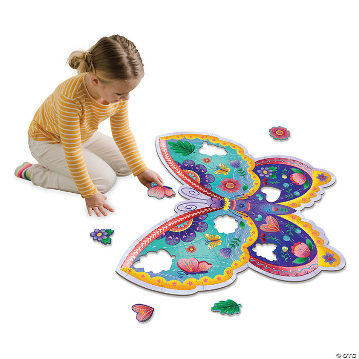 Peaceable Kingdom-Puzzle de podea in forma de fluture Butterfly Floor Puzzle [2]