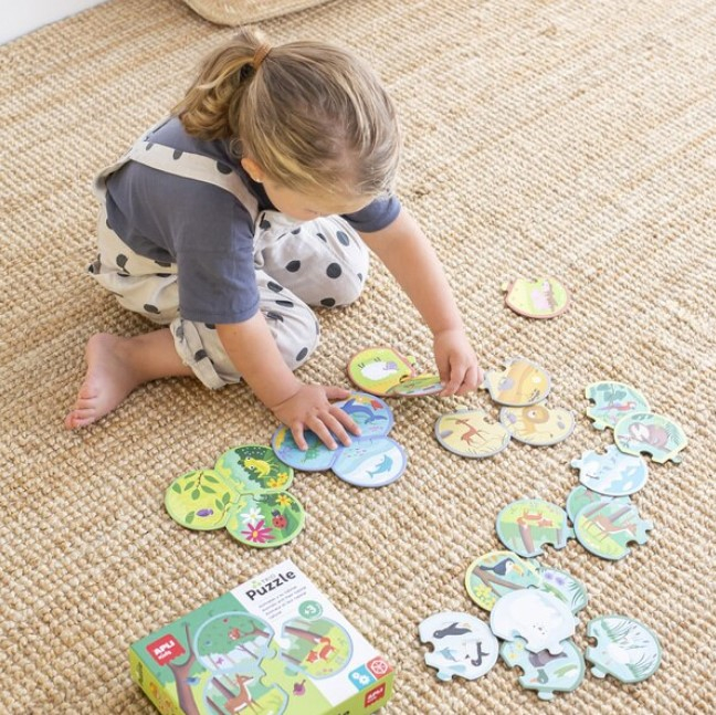 Puzzle din 3 piese Animalele si mediul lor, Apli Kids, 24 piese [2]