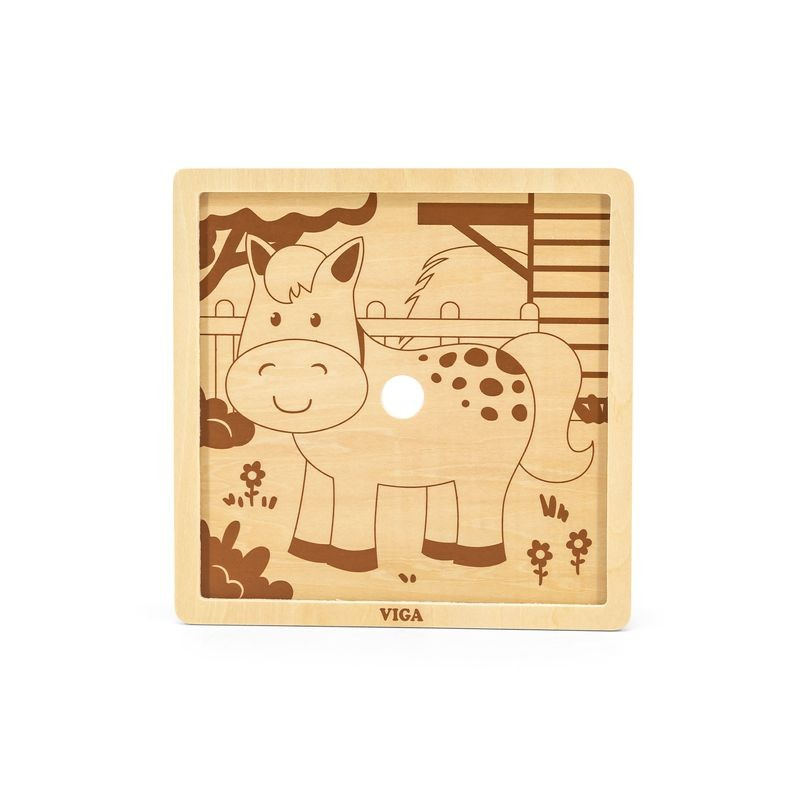 Viga-Puzzle din 9 piese mari - cal [2]