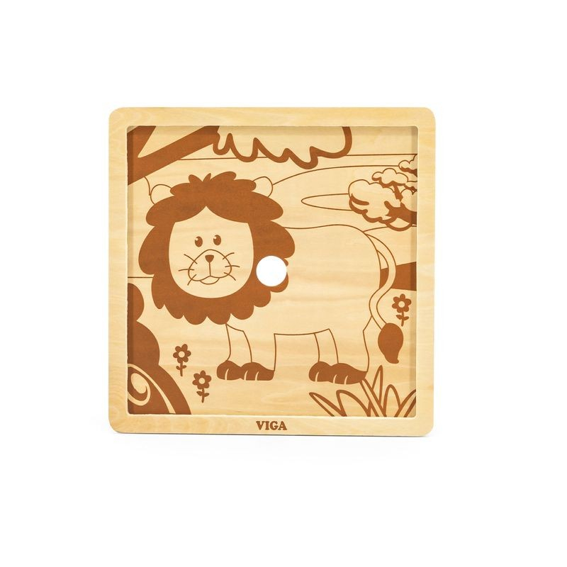 Puzzle din 9 piese mari - leu [2]